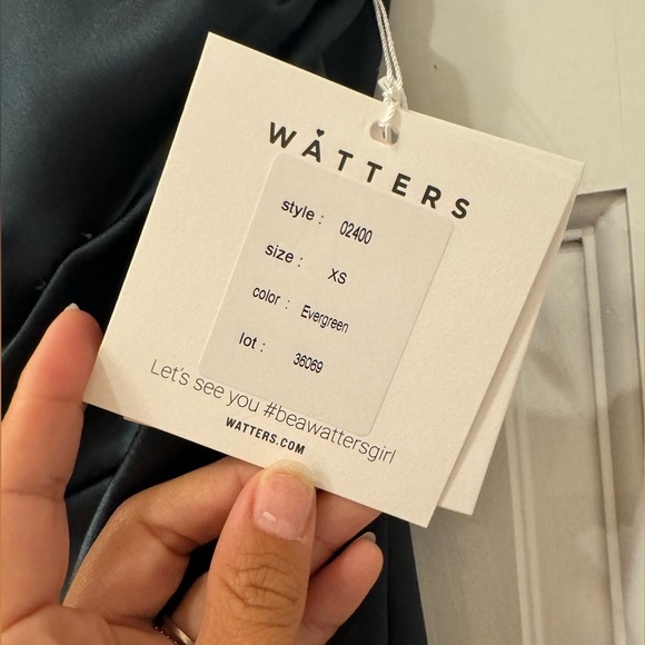 Watters Bridesmaid Dress, Evergreen Size XS - Picture 5 of 7